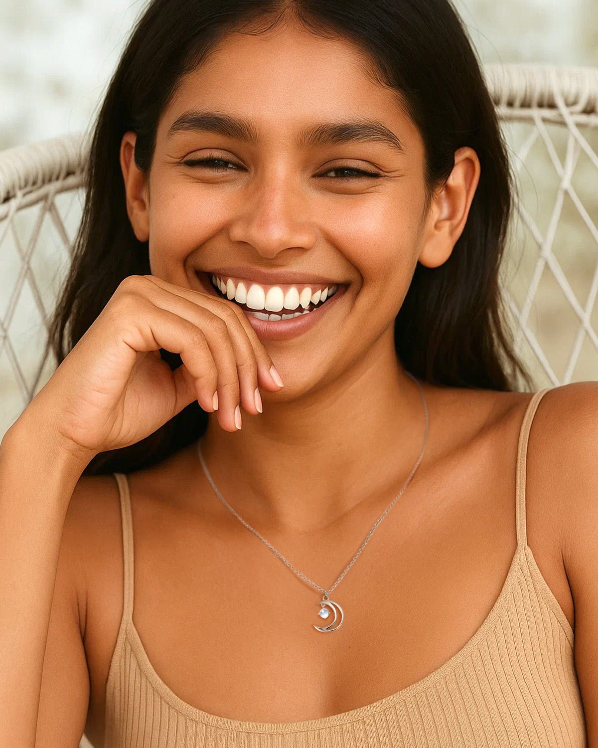 moon gemstone necklace