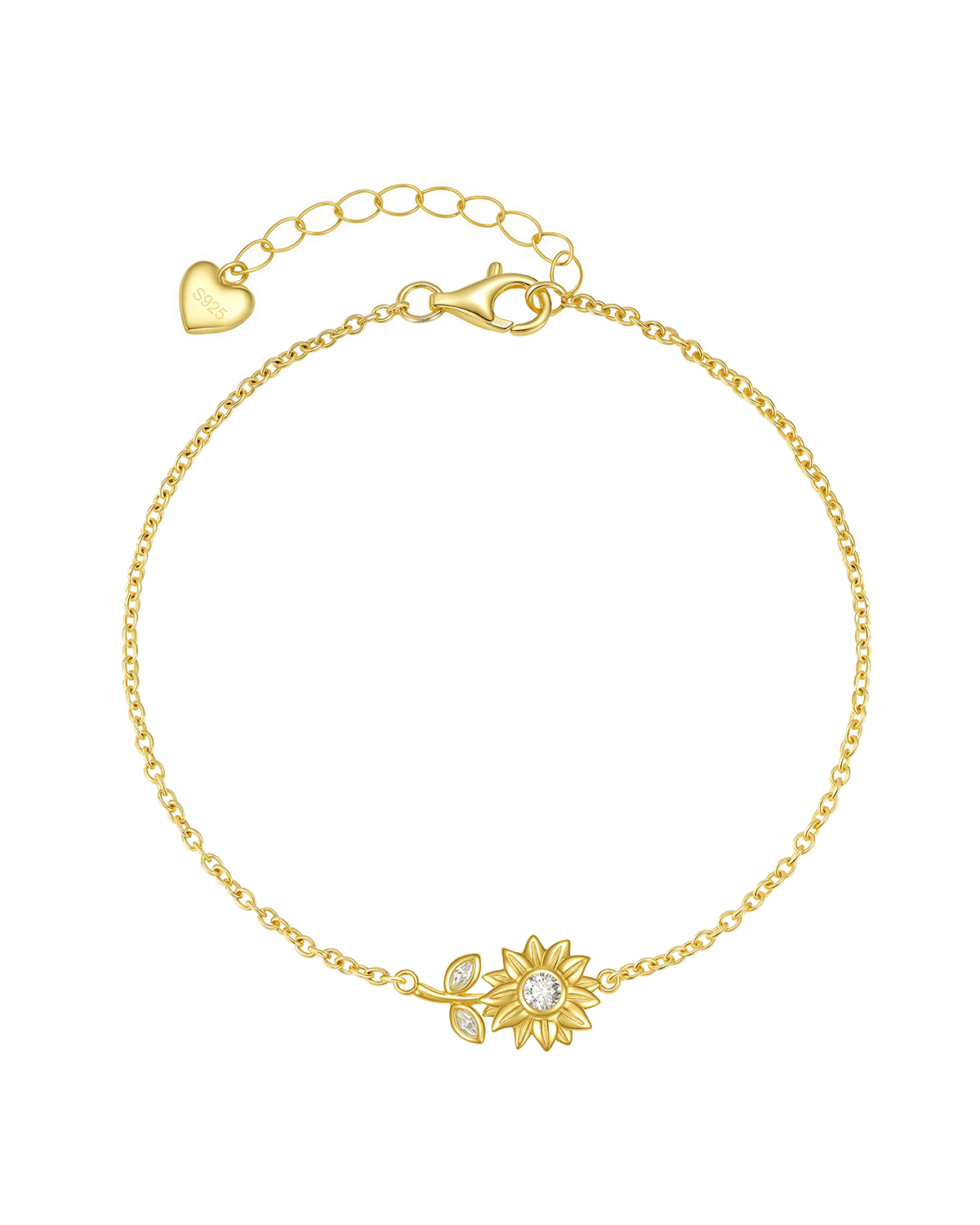 flower bracelet sterling silver