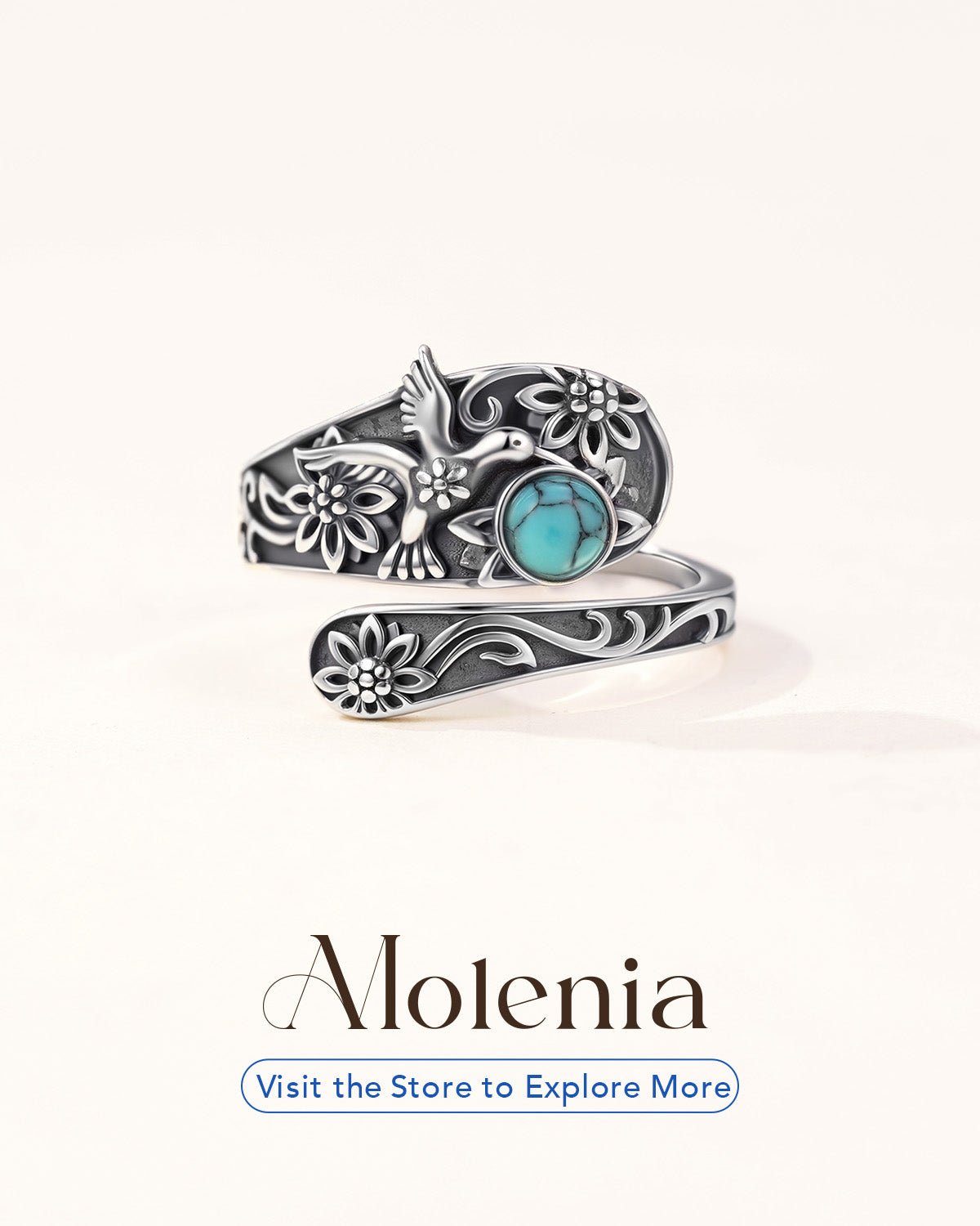 925 silver turquoise ring  