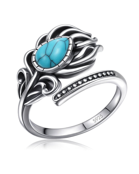 boho turquoise ring  