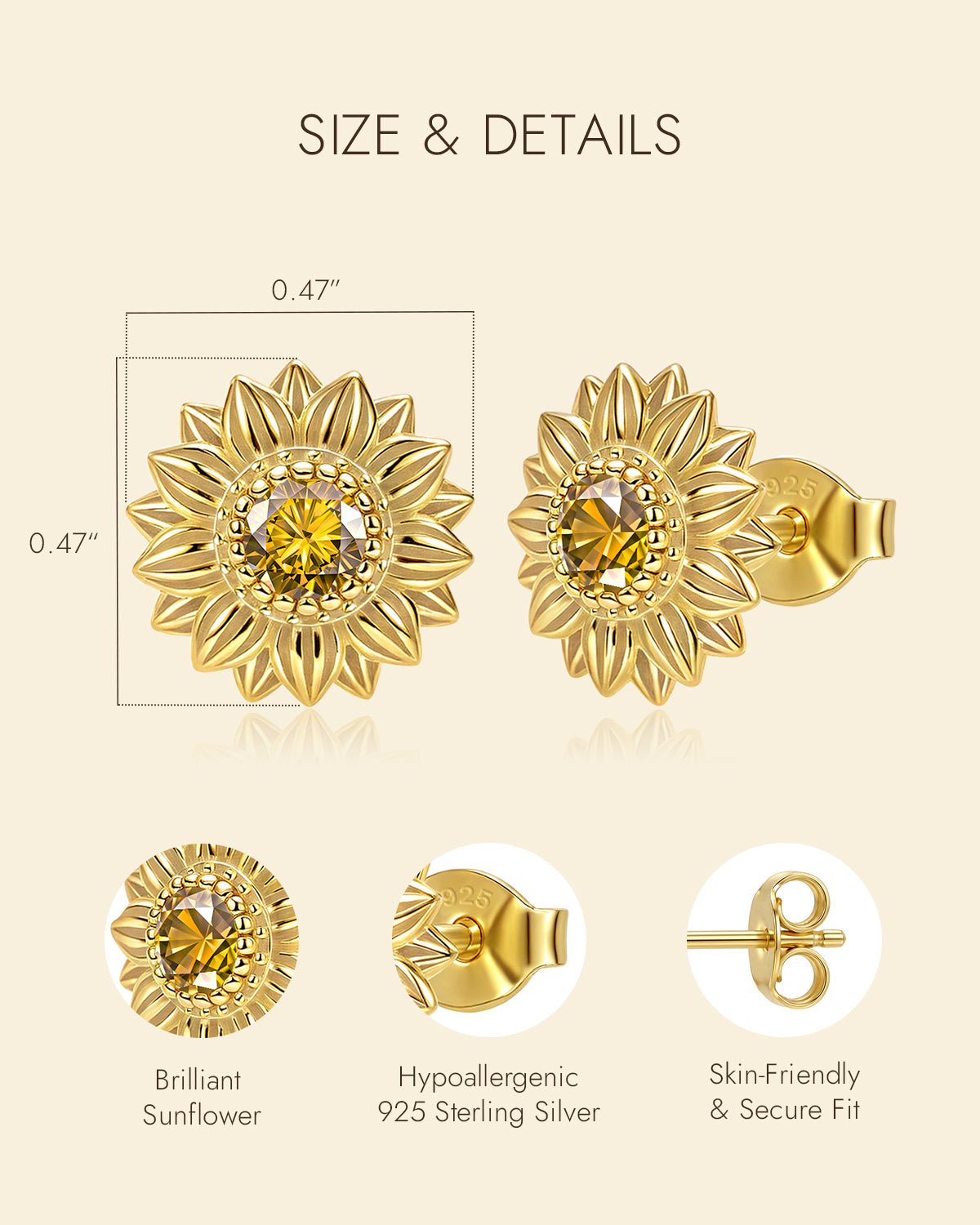 sunflower earrings
