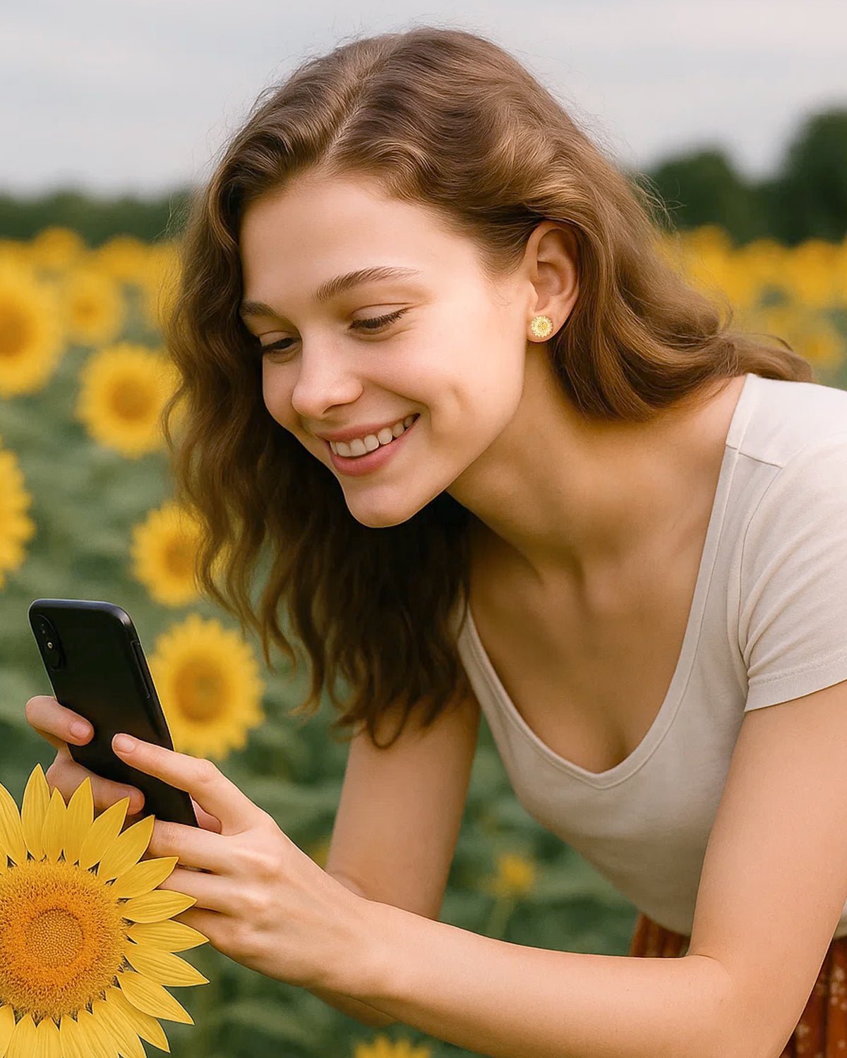 Sunflower Stud Earrings 