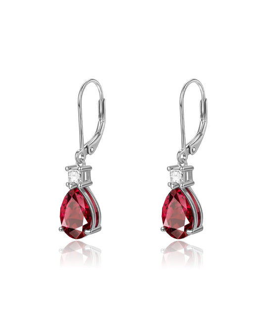 leverback birthstone earrings