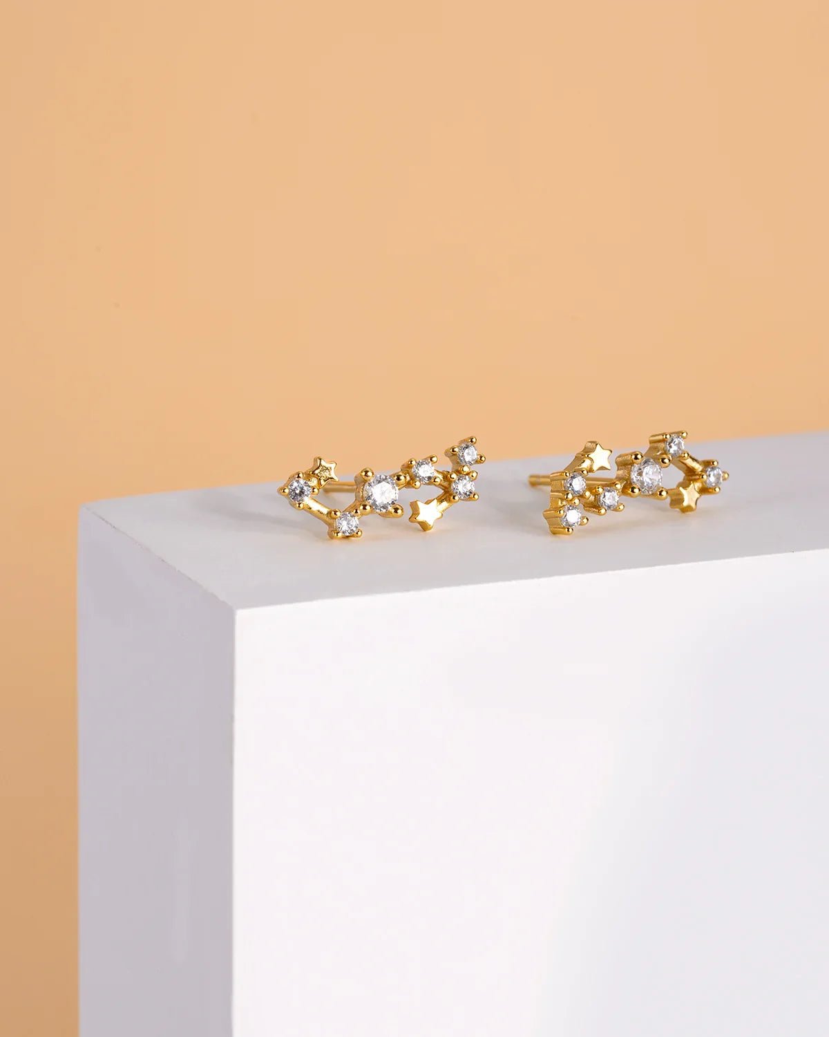 Zodiac Constellation Stud Earrings | 14K Gold Plated - Molenia Jewelry