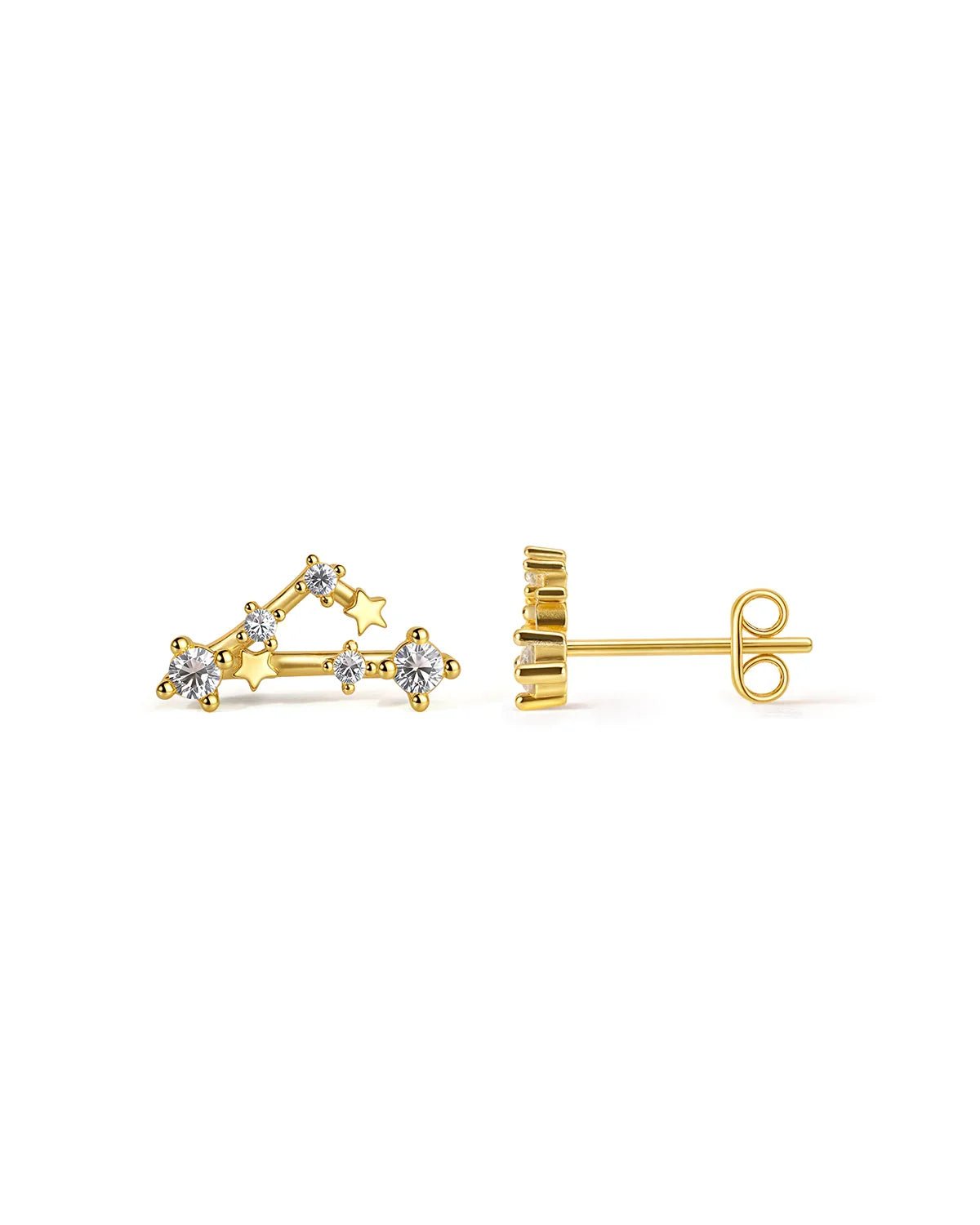 Zodiac Constellation Stud Earrings | 14K Gold Plated - Molenia Jewelry