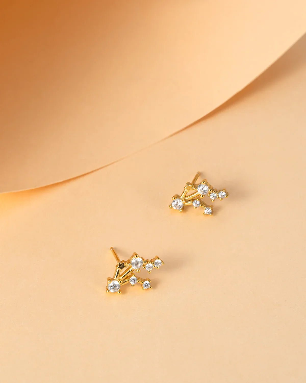 Zodiac Constellation Stud Earrings | 14K Gold Plated - Molenia Jewelry