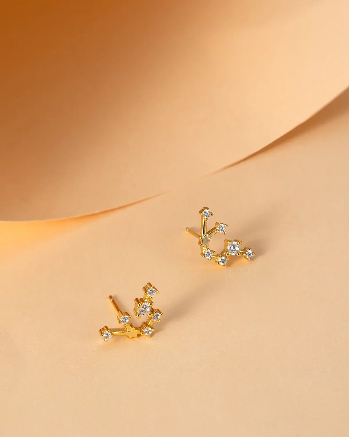 Zodiac Constellation Stud Earrings | 14K Gold Plated - Molenia Jewelry