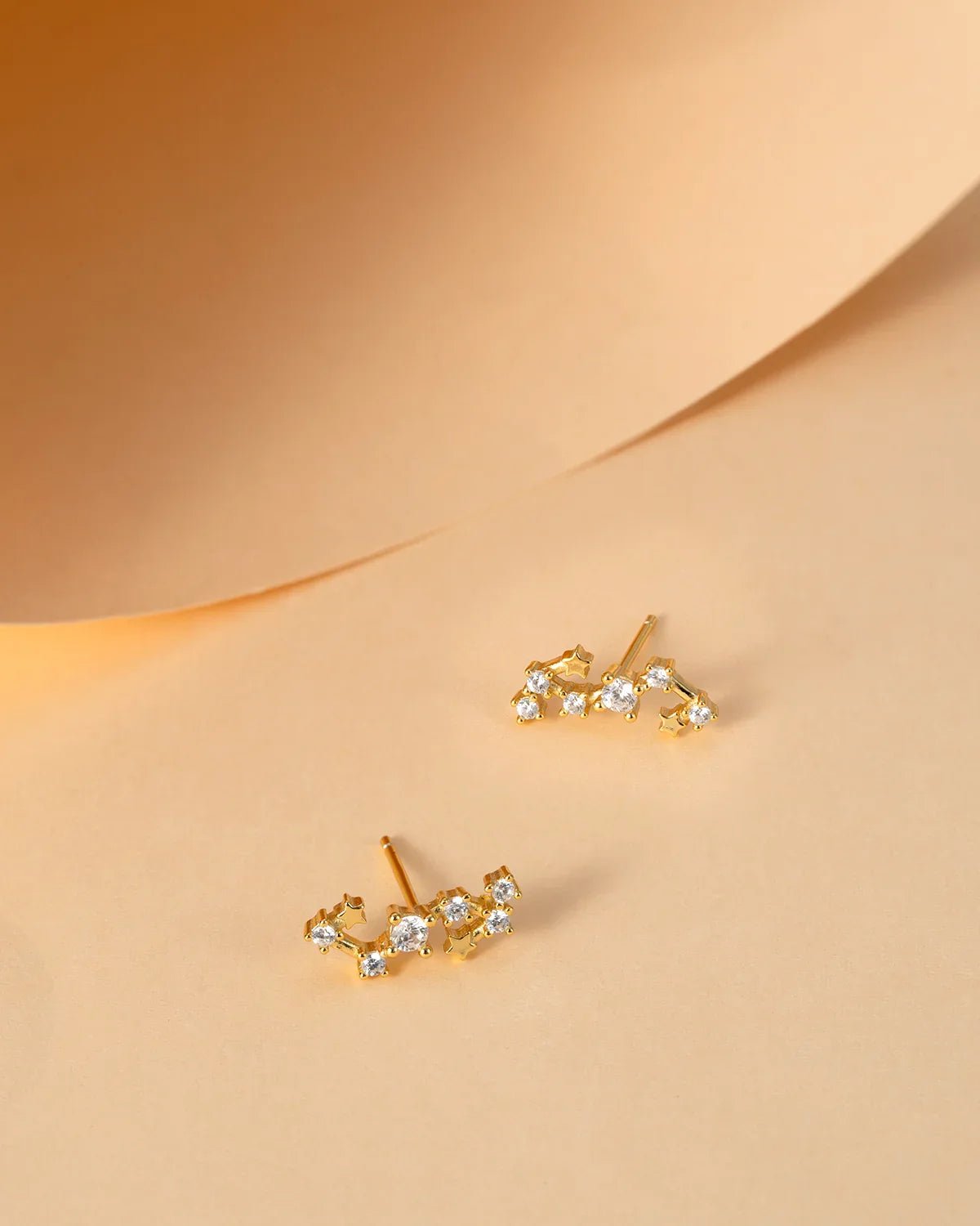 Zodiac Constellation Stud Earrings | 14K Gold Plated - Molenia Jewelry