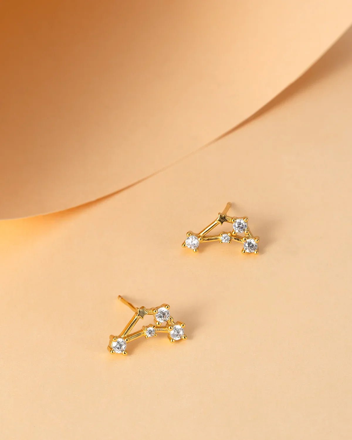 Zodiac Constellation Stud Earrings | 14K Gold Plated - Molenia Jewelry