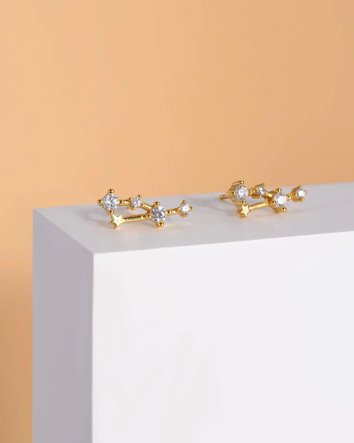 Zodiac Constellation Stud Earrings | 14K Gold Plated - Molenia Jewelry