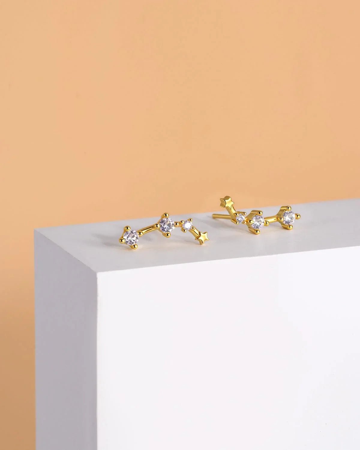 Zodiac Constellation Stud Earrings | 14K Gold Plated - Molenia Jewelry