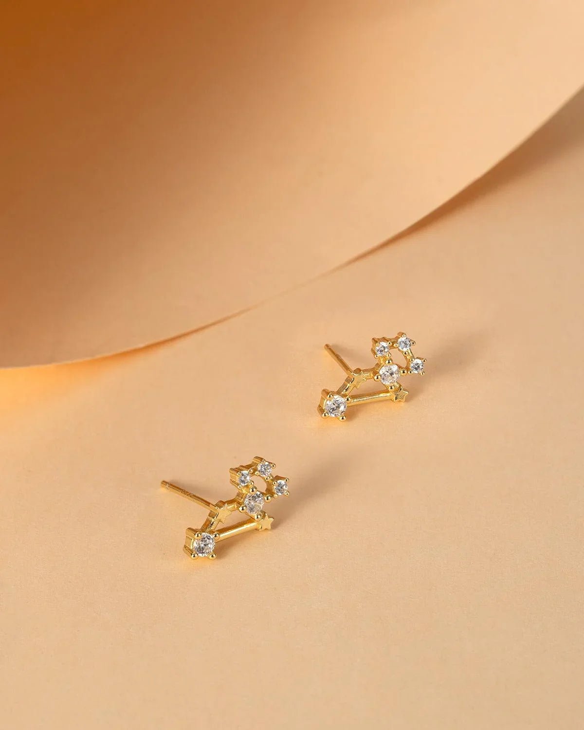 Zodiac Constellation Stud Earrings | 14K Gold Plated - Molenia Jewelry