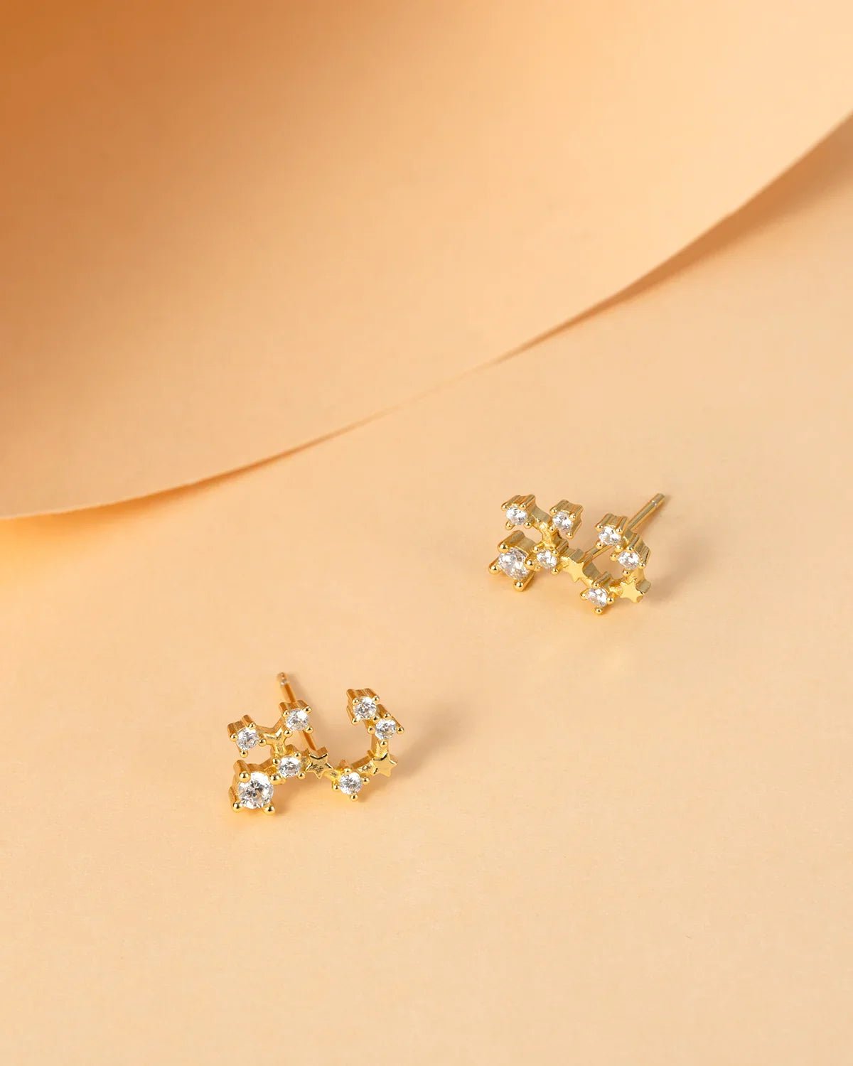 Zodiac Constellation Stud Earrings | 14K Gold Plated - Molenia Jewelry