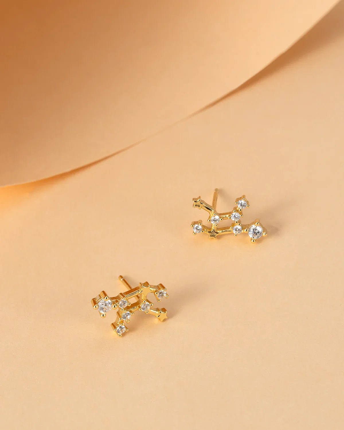 Zodiac Constellation Stud Earrings | 14K Gold Plated - Molenia Jewelry