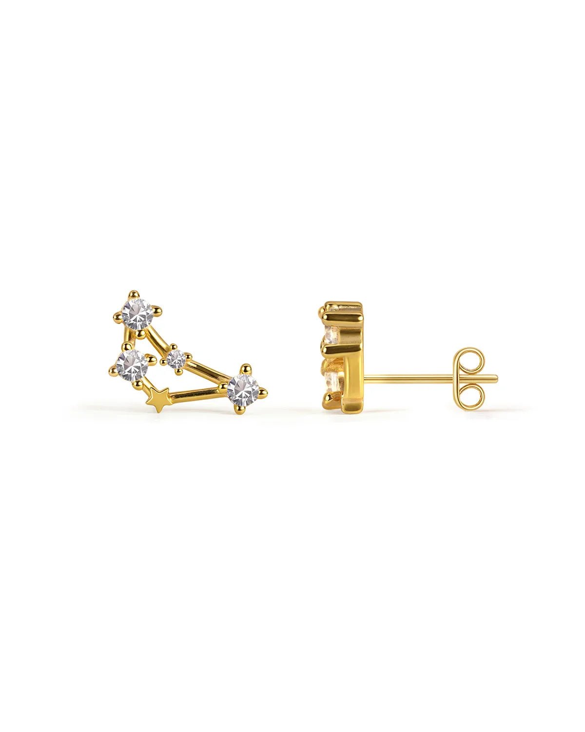Zodiac Constellation Stud Earrings | 14K Gold Plated - Molenia Jewelry