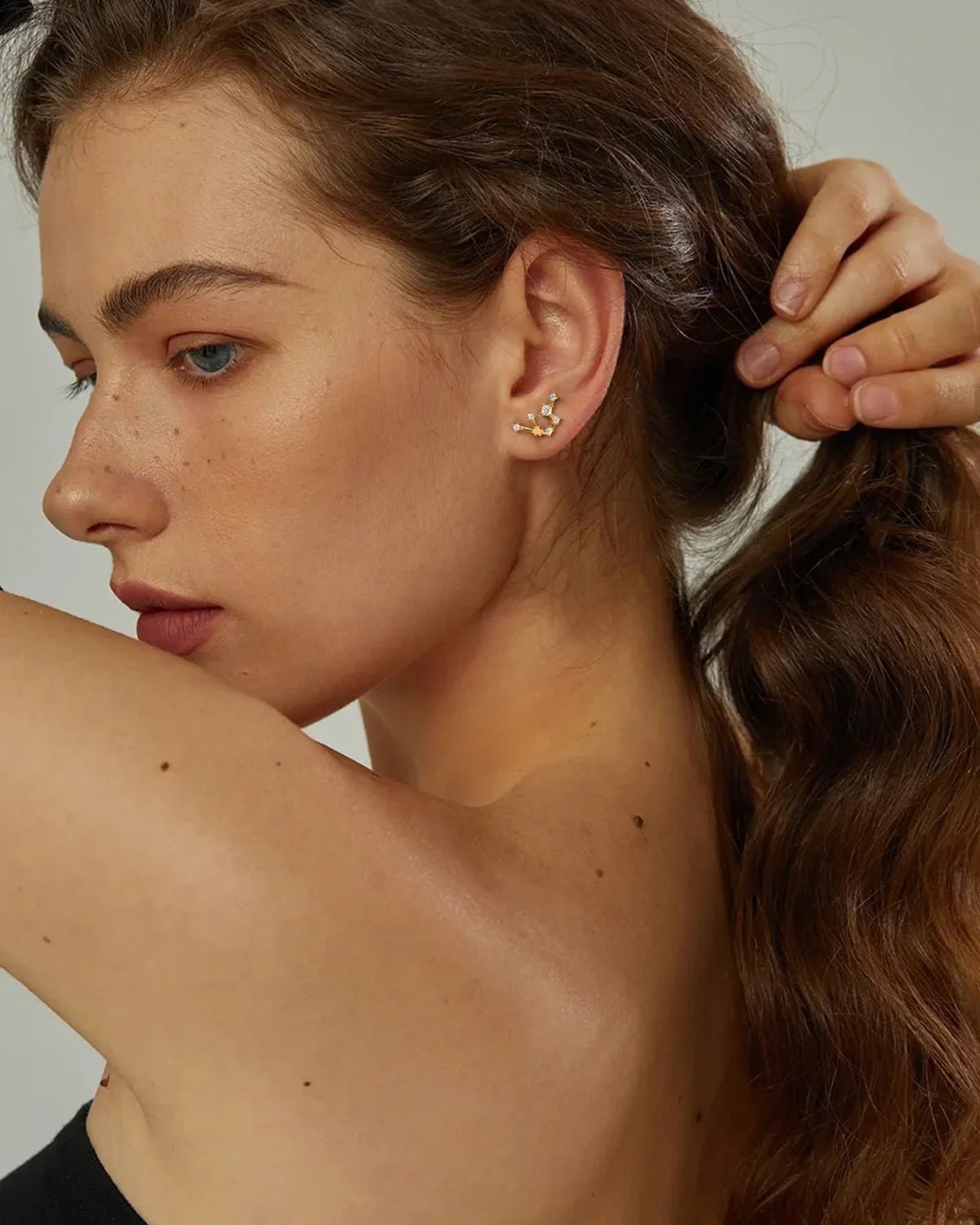 Zodiac Constellation Stud Earrings | 14K Gold Plated - Molenia Jewelry
