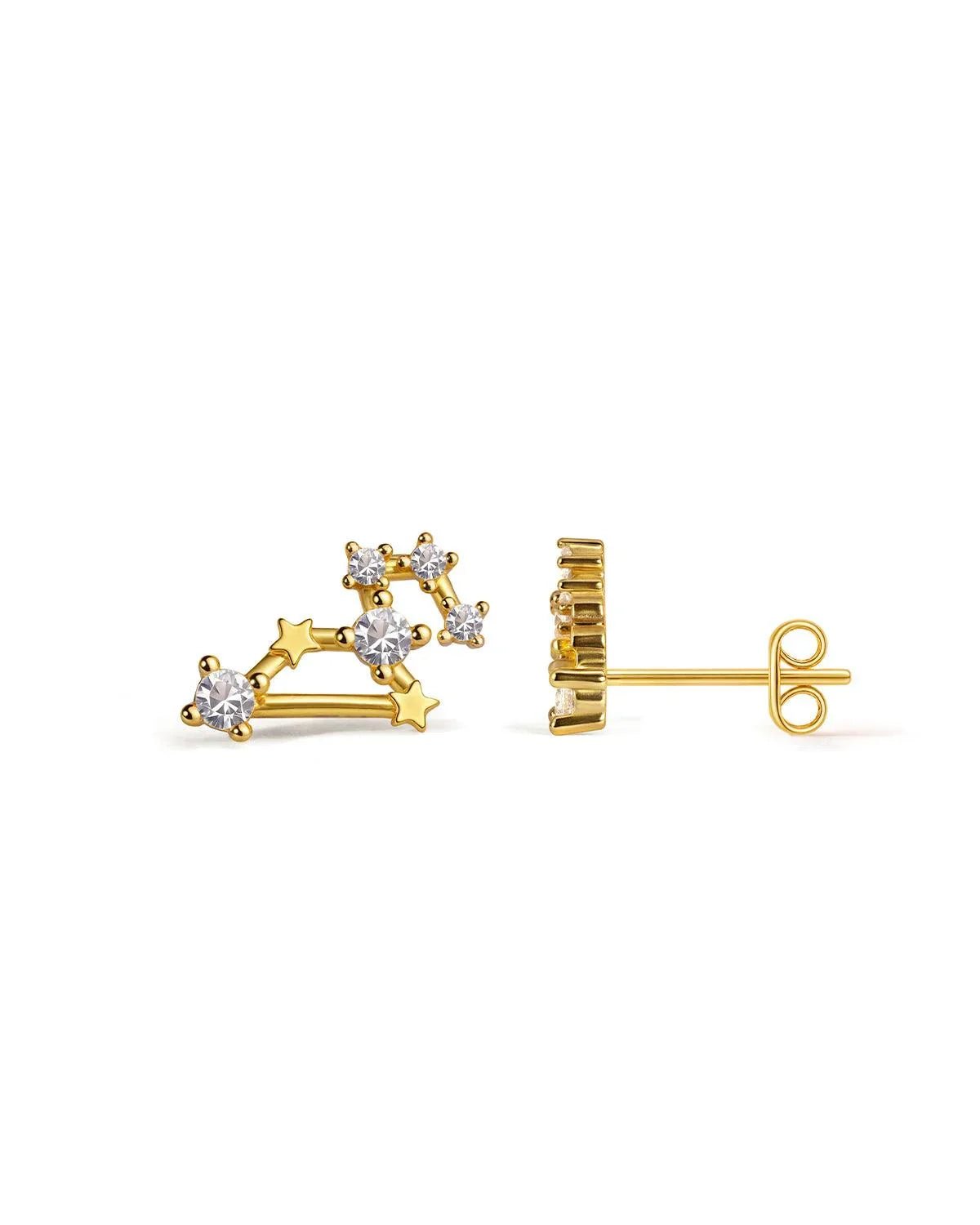 Zodiac Constellation Stud Earrings | 14K Gold Plated - Molenia Jewelry
