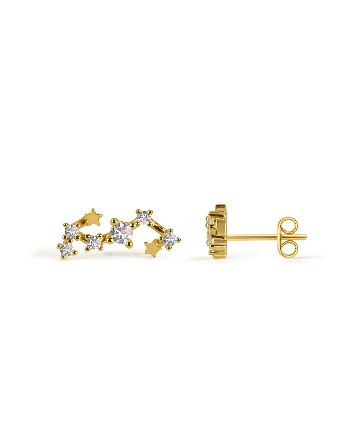 Zodiac Constellation Stud Earrings | 14K Gold Plated - Molenia Jewelry