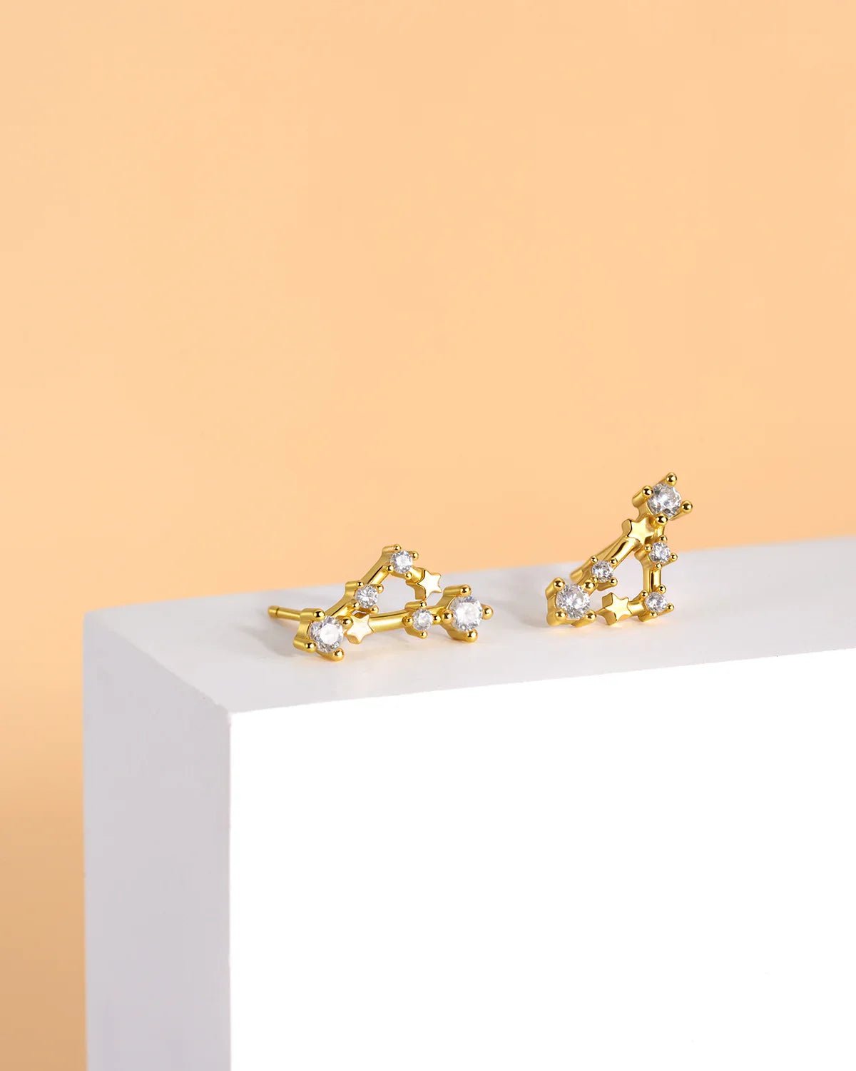 Zodiac Constellation Stud Earrings | 14K Gold Plated - Molenia Jewelry
