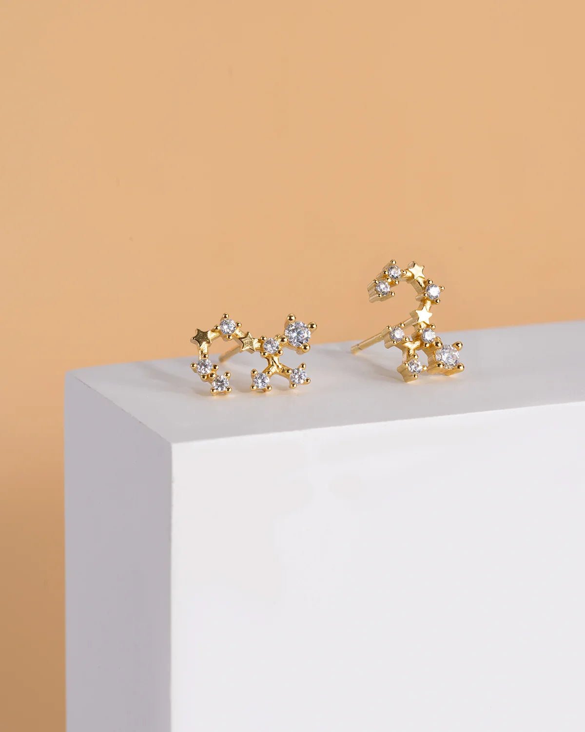 Zodiac Constellation Stud Earrings | 14K Gold Plated - Molenia Jewelry