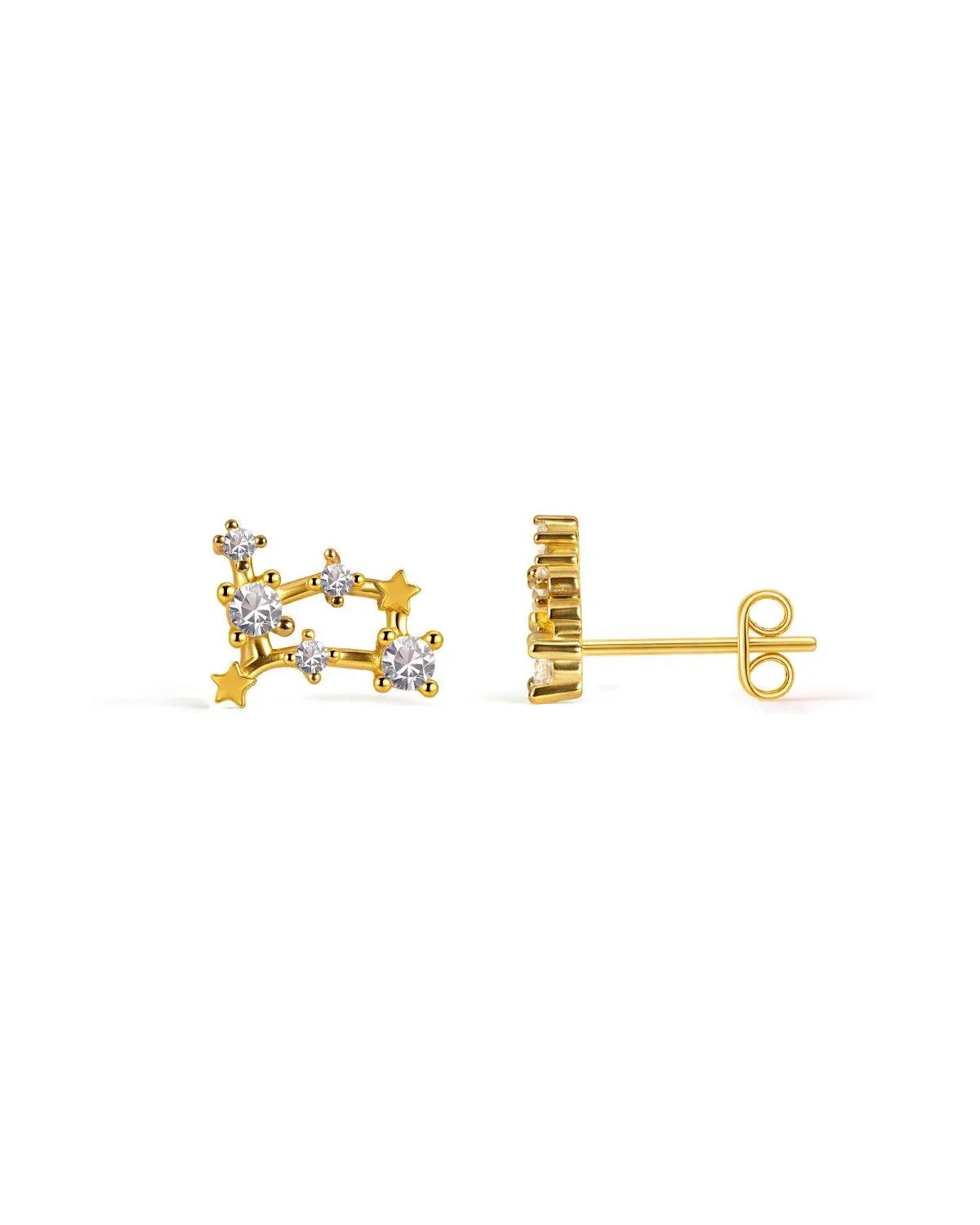 Zodiac Constellation Stud Earrings | 14K Gold Plated - Molenia Jewelry
