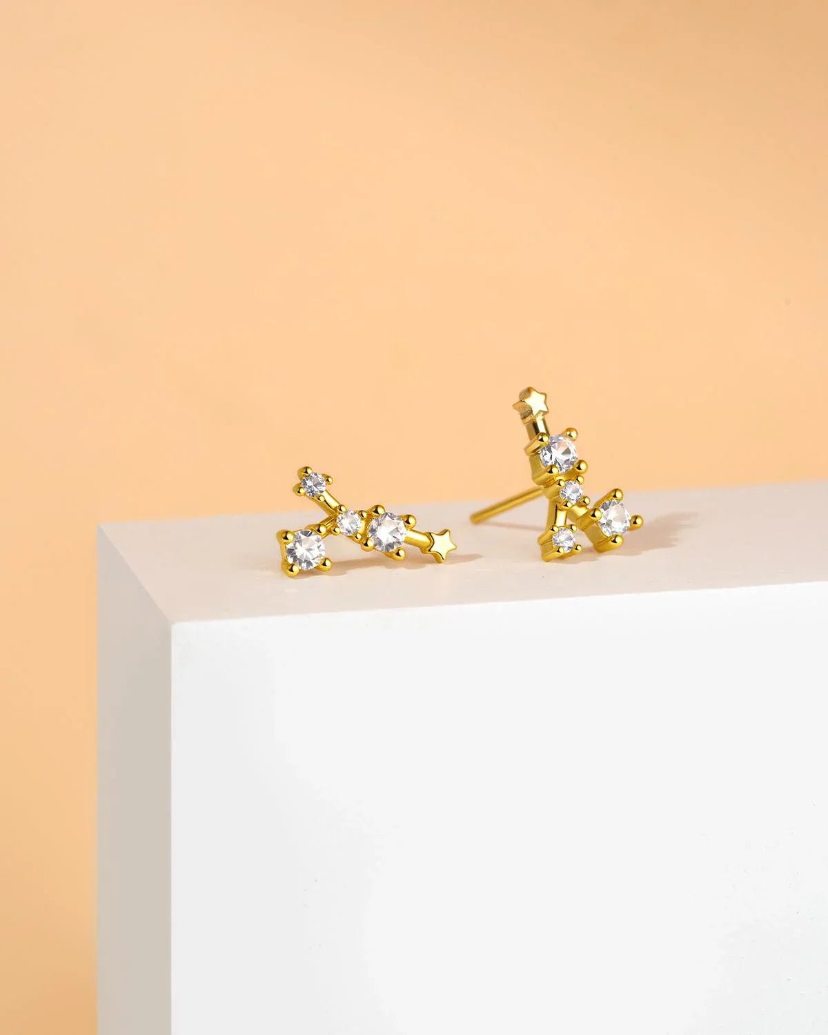 Zodiac Constellation Stud Earrings | 14K Gold Plated - Molenia Jewelry