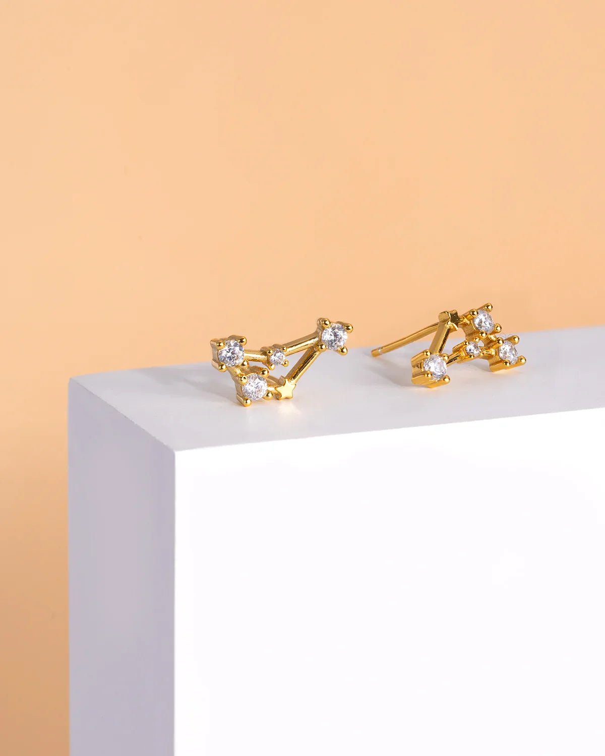 Zodiac Constellation Stud Earrings | 14K Gold Plated - Molenia Jewelry