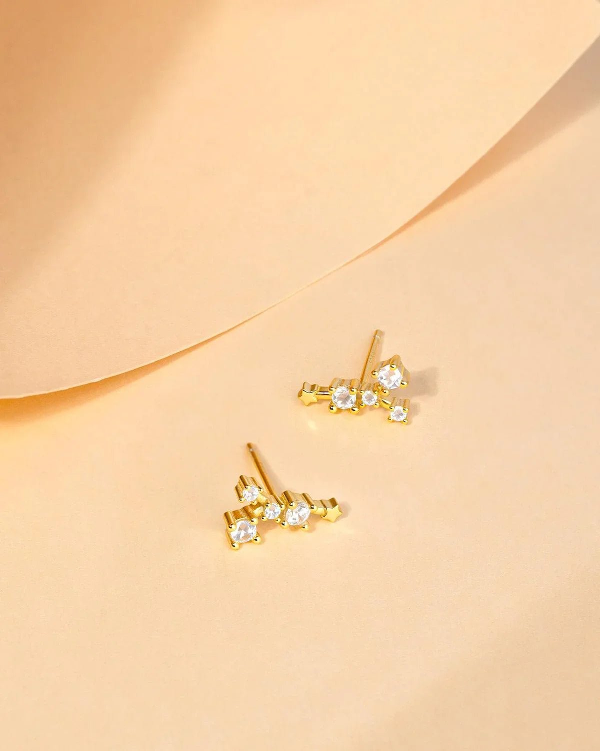 Zodiac Constellation Stud Earrings | 14K Gold Plated - Molenia Jewelry