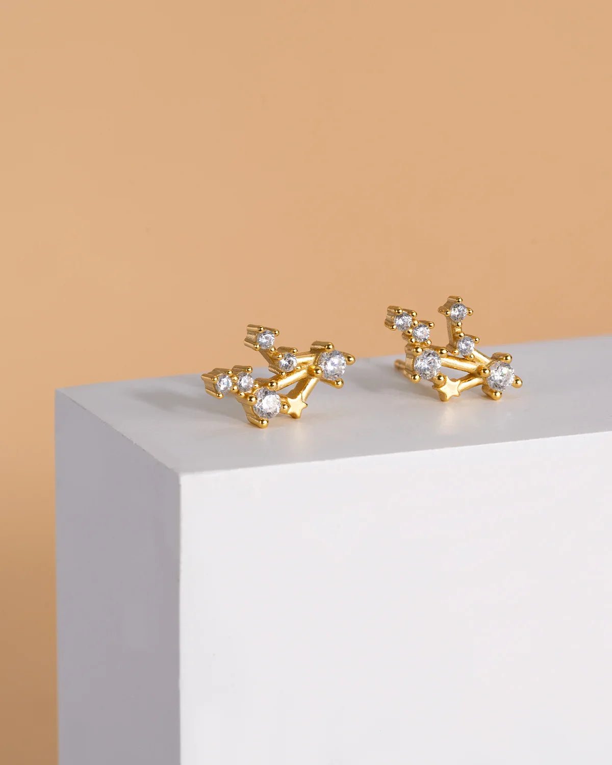 Zodiac Constellation Stud Earrings | 14K Gold Plated - Molenia Jewelry