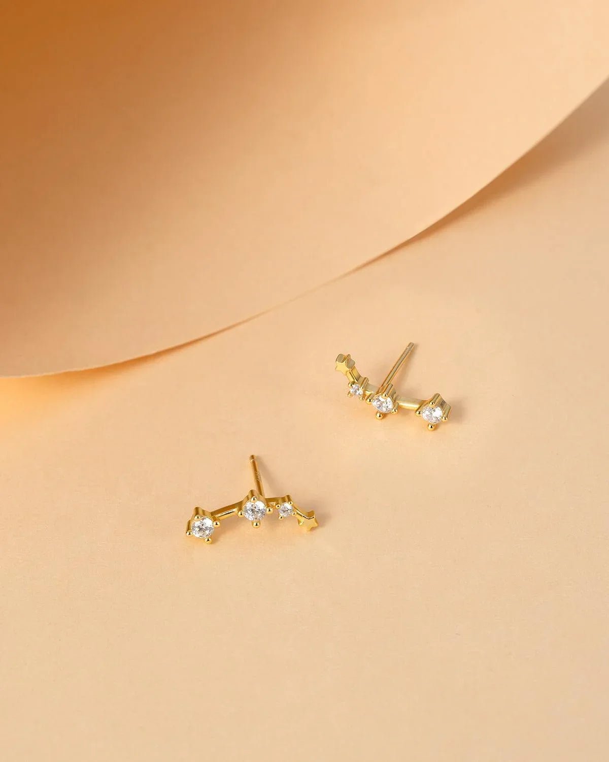 Zodiac Constellation Stud Earrings | 14K Gold Plated - Molenia Jewelry