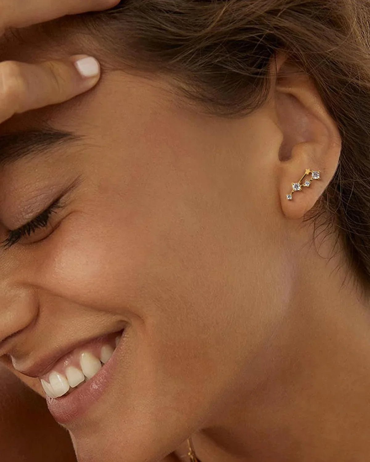 Zodiac Constellation Stud Earrings | 14K Gold Plated - Molenia Jewelry