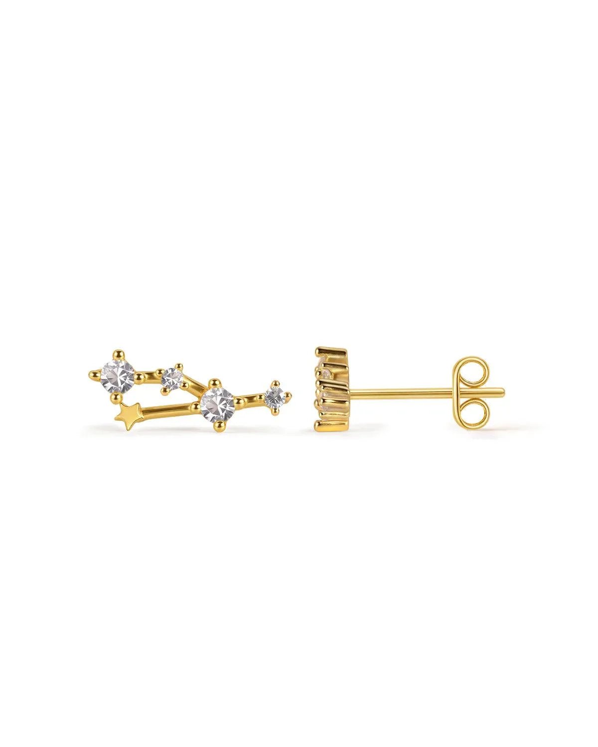 Zodiac Constellation Stud Earrings | 14K Gold Plated - Molenia Jewelry