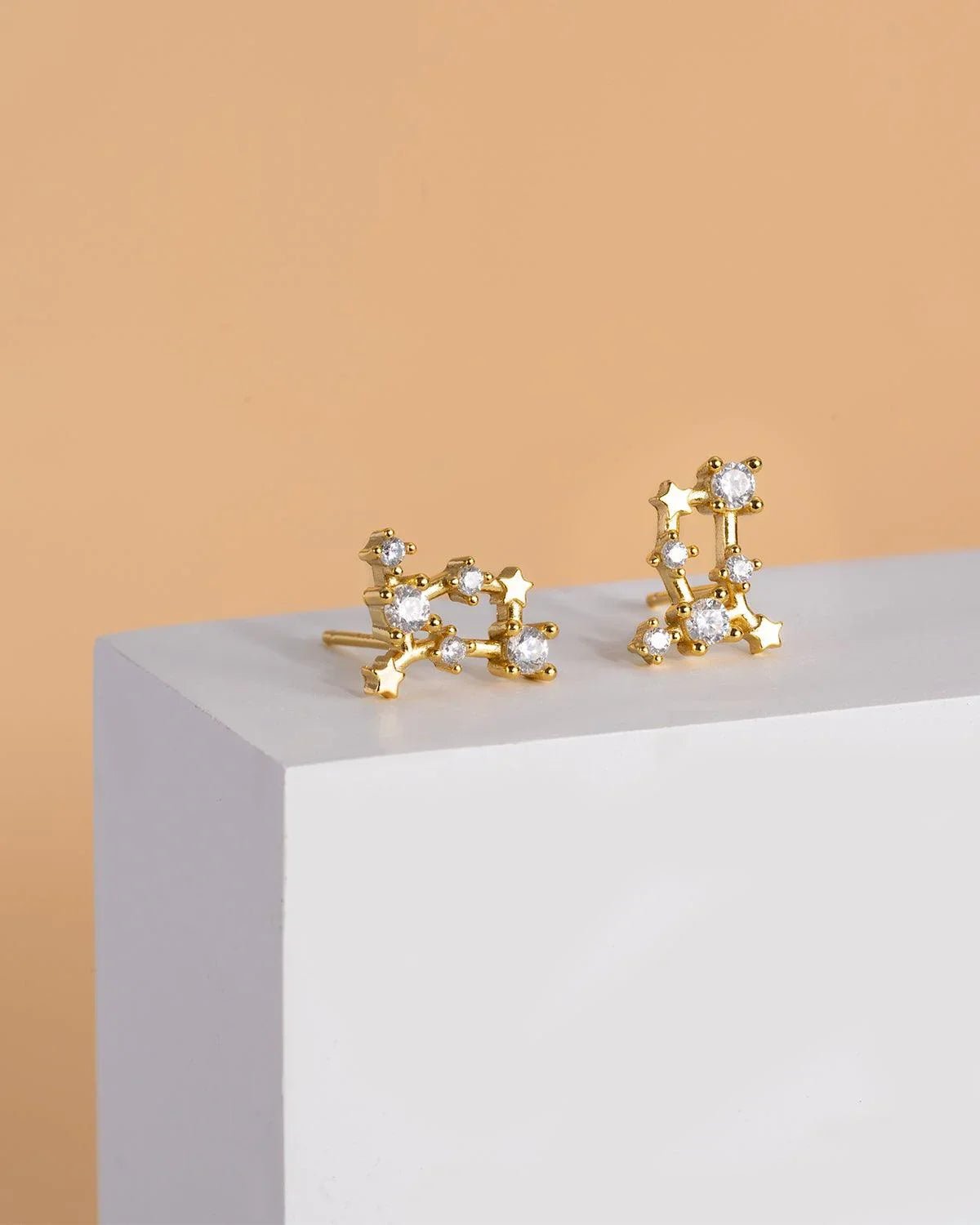 Zodiac Constellation Stud Earrings | 14K Gold Plated - Molenia Jewelry